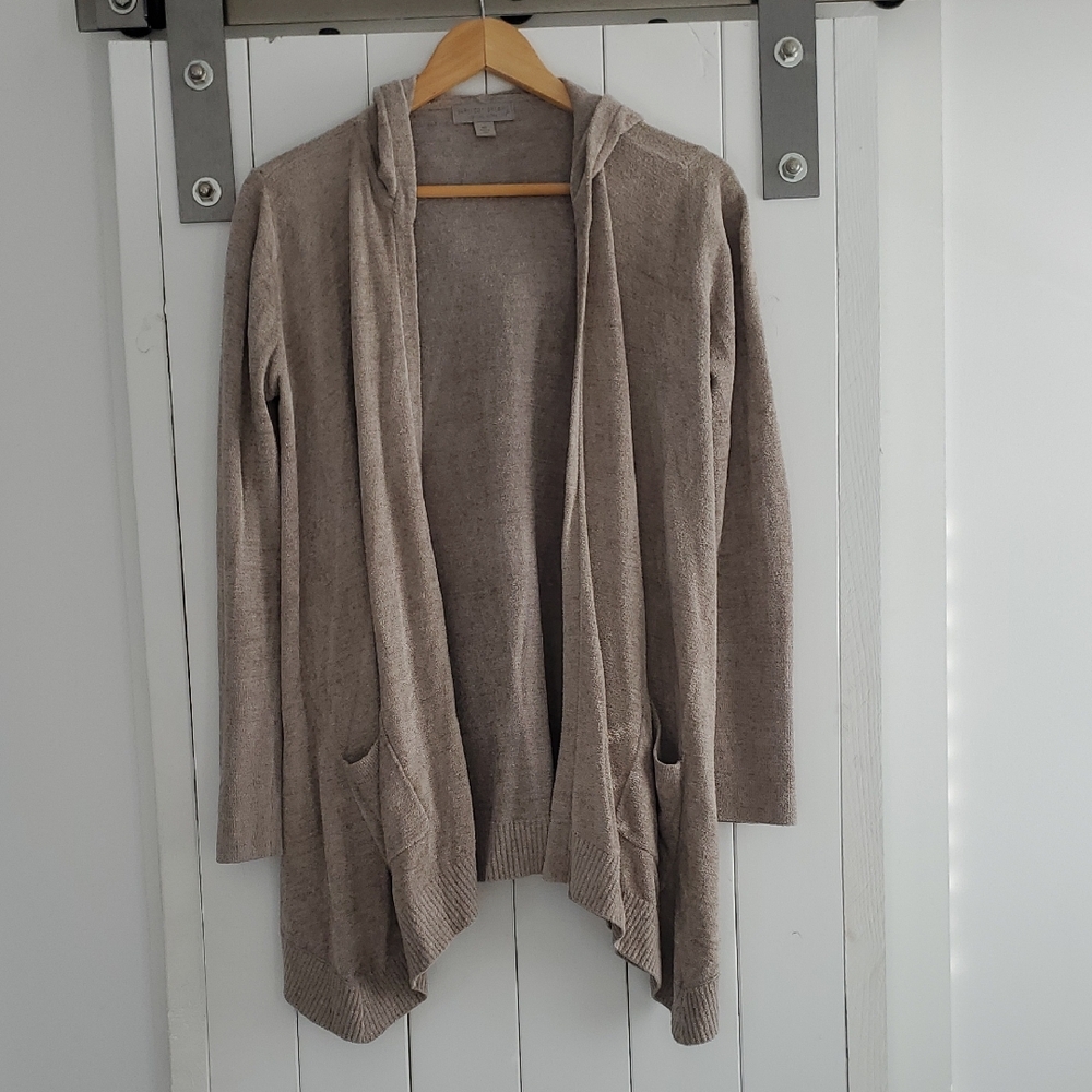 Barefoot Dreams Women's Tan Hooded Sweater